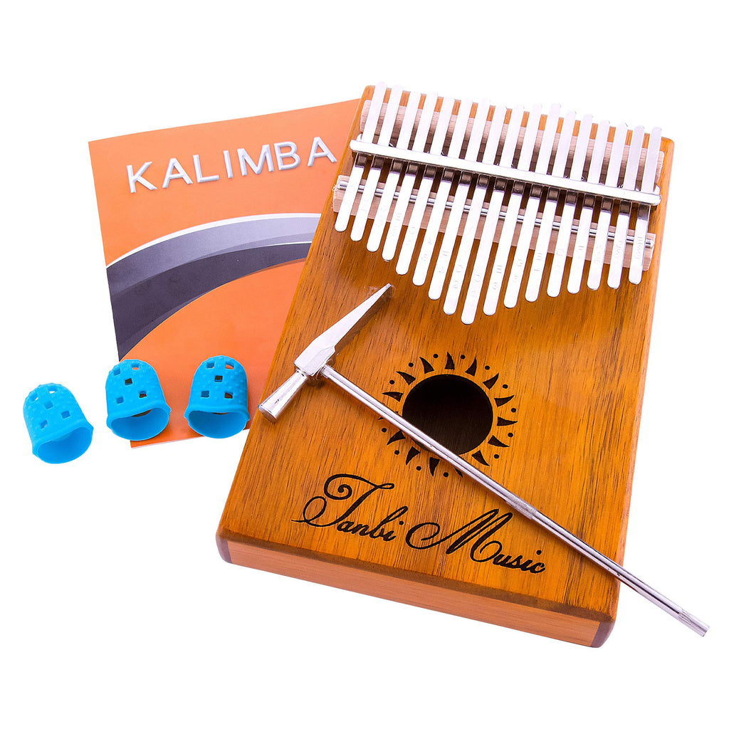 Kalimba 17 key thumb piano with tuner and thumb picks (Tanbi Music KLM103)