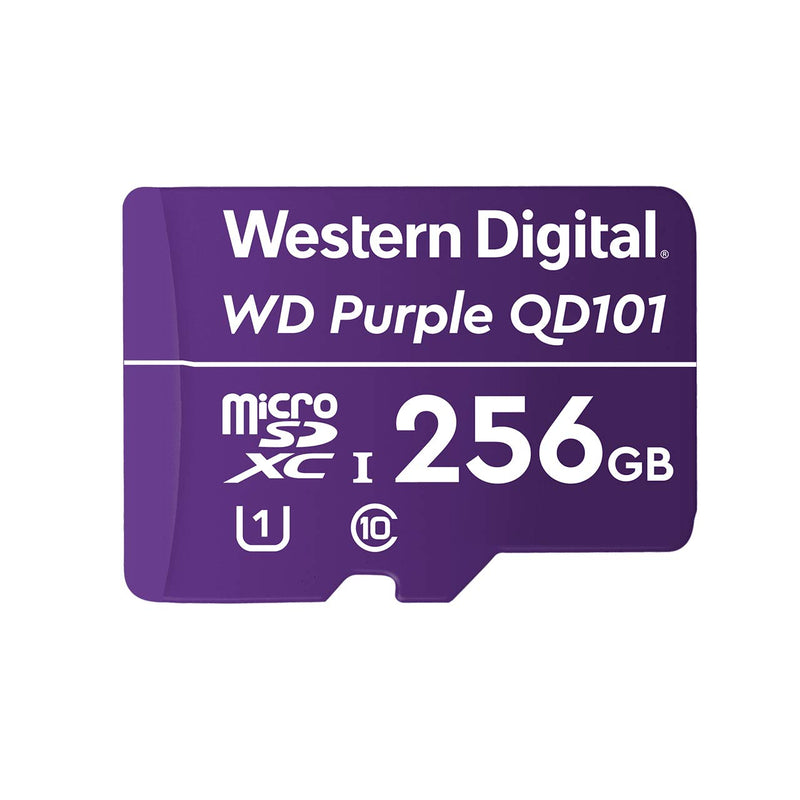 Western Digital WD Purple SC QD101 256GB Smart Video Surveillance microSDXC Card, Ultra Endurance Up to 128 TBW Current Version