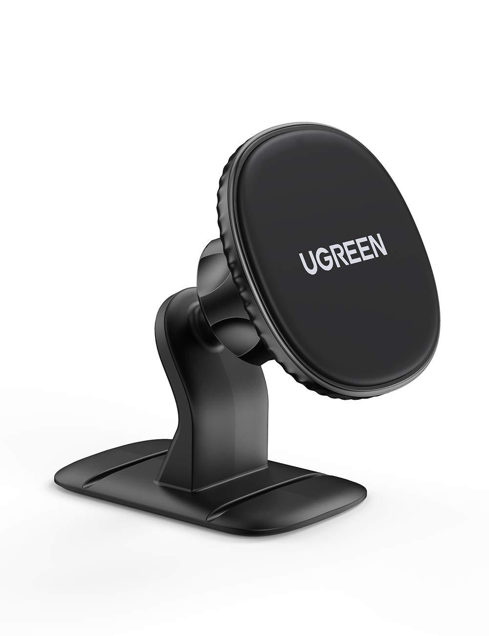 UGREEN Magnetic Phone Car Mount Magnet Cell Phone Holder Dash Mount Compatible for iPhone 13 Pro Max, iPhone 12 11 Pro Max XS XR X SE 8 7 Plus 6S 6, Samsung Galaxy Note20 S20 S10 S9 S8 Note 10 9 8