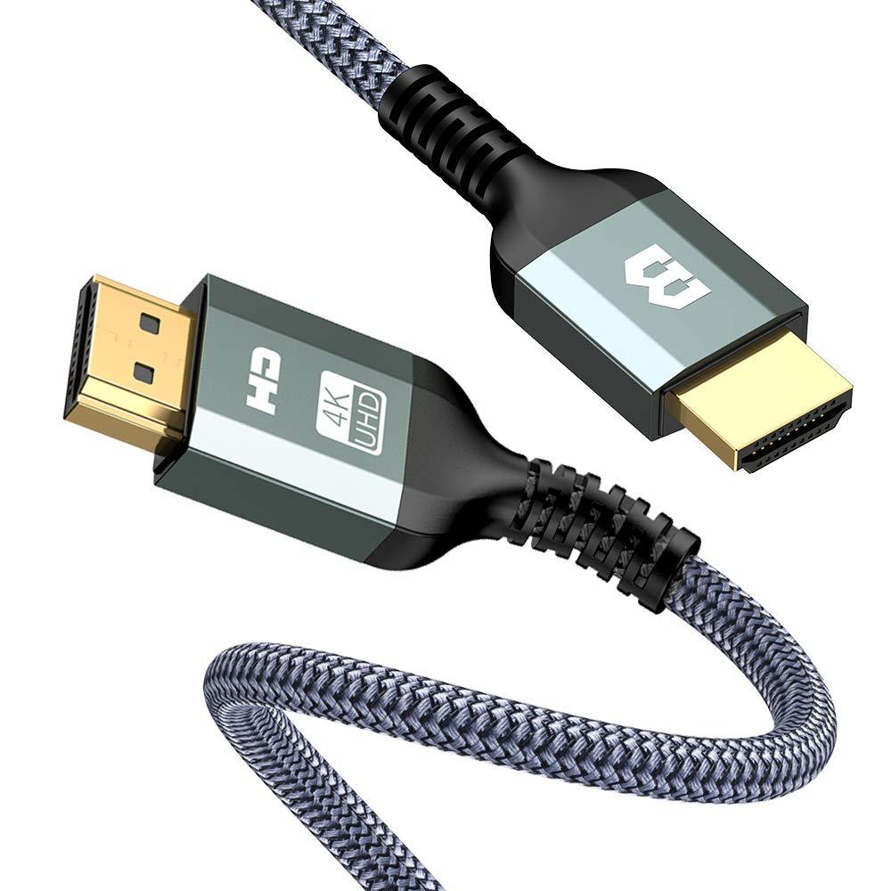 BrexLink 4K HDMI Cable, 18Gbps High Speed HDMI 2.0 Cable 6.6FT, Supports 4K UHD,2160P,1080P,3D MAX,32 Audio Channel,Ethernet Audio Return(ARC) and 30AWG HDR for Fire UHD TV, Xbox, PS4 PS3, PC -Grey HDMI-HDMI-6.6ft-Gray
