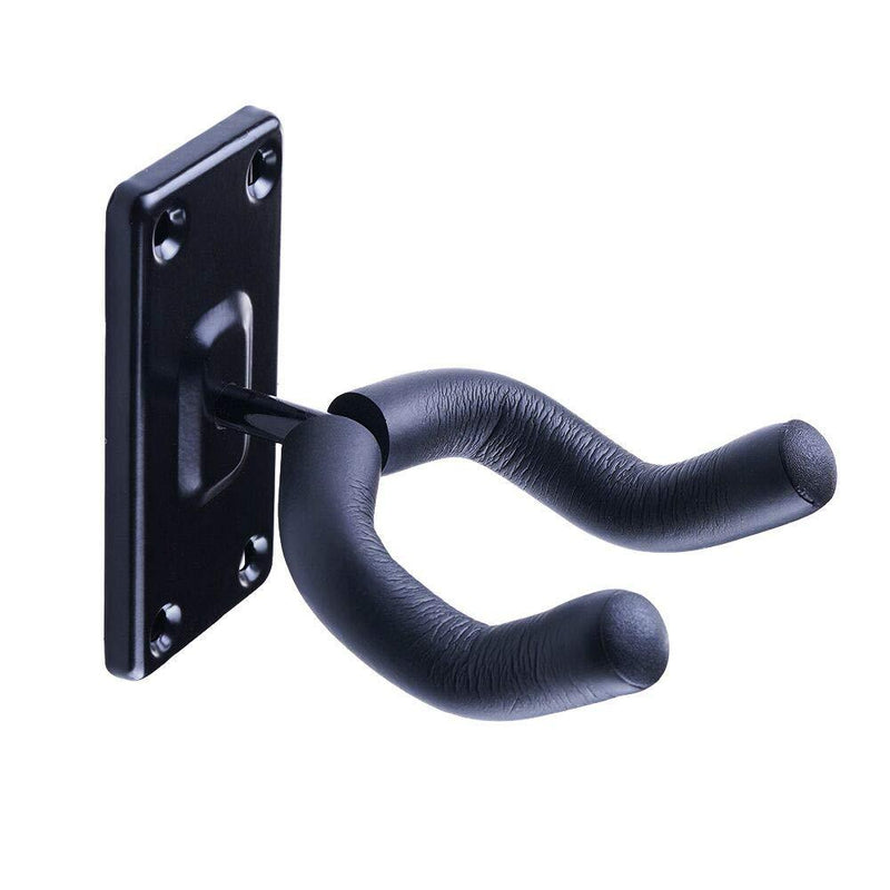 Guitar Wall Mount Hanger Hook Holder Stand 1 Pack Guitar Hangers Hooks for Acoustic Electric and Bass Guitars (Black)