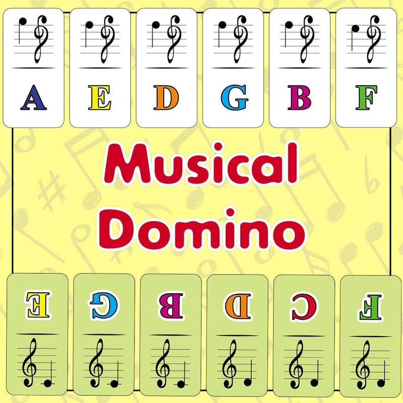 Musical Dominoes - Learn to Write Music - 28 pcs Double Sided Cardboard Dominos
