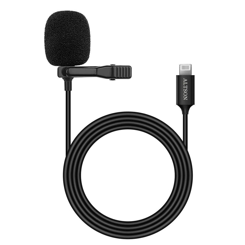 Altson Ultra-Compact Clip Omnidirectional iPhone Microphone for iPhone7/8/xr/xs/11/Plus/Pro/iPad/iPod for Podcast/YouTube/Interview/Vlog/Video/Lecture Recording Mini Microphone for iPhone (3M) 3M