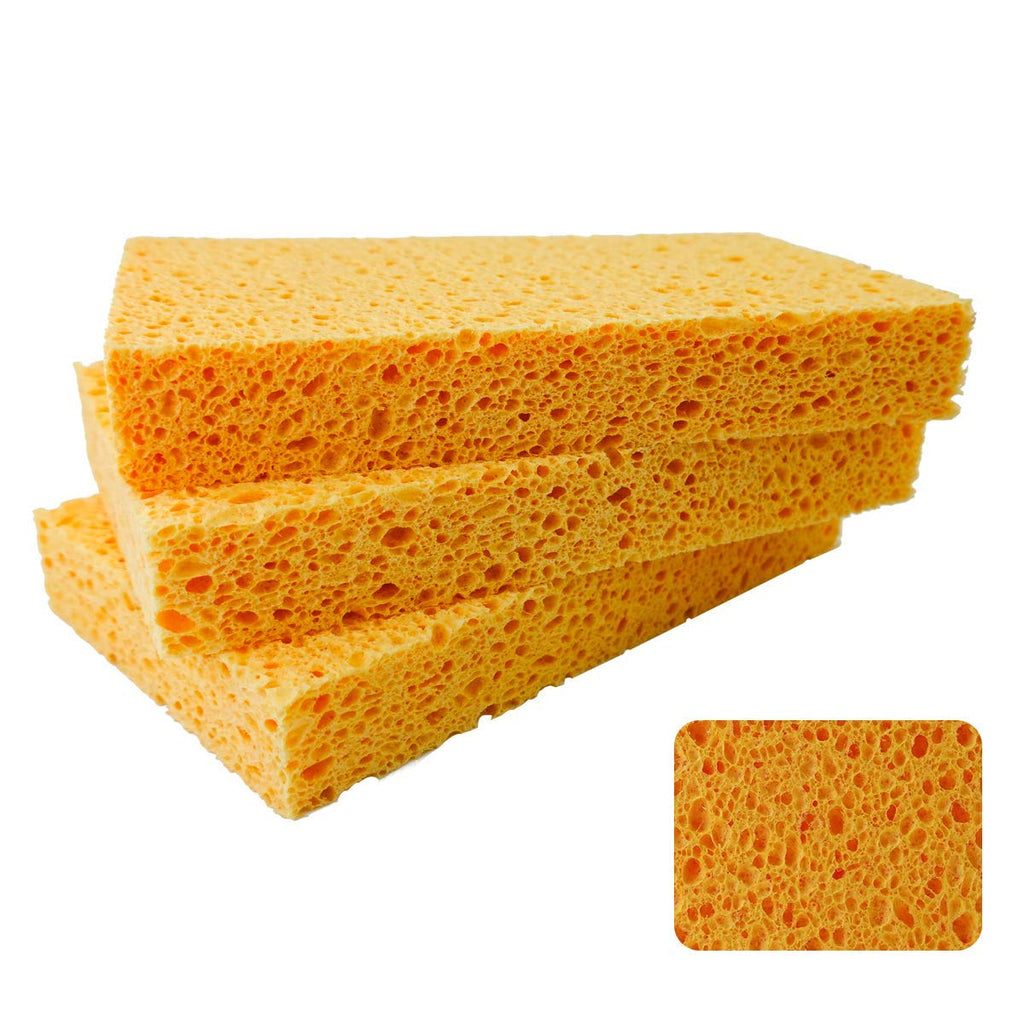 6 x 3.6 x 0.9 Inch JK SP-T22 Large Sponge, Kitchen Sponges, Handy Sponges, Cellulose Sponges, Dish Washing Sponge, Natural Sponge, Car Washing Sponge, Eco Friendly Sponge 6.0x3.6x0.9 Inch (Pack of 3)