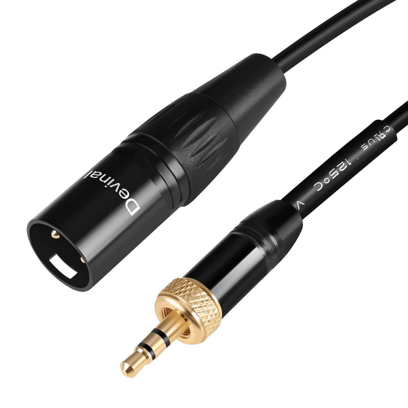 [AUSTRALIA] - Devinal Replacement Locking 1/8 to XLR Male Output Cable Compatible with EK100 Receiver, Saramonic Receivers, Saramonic UwMic9, VmicLink5, UwMic10 and UwMic15 Receivers 1 FT with Lock 