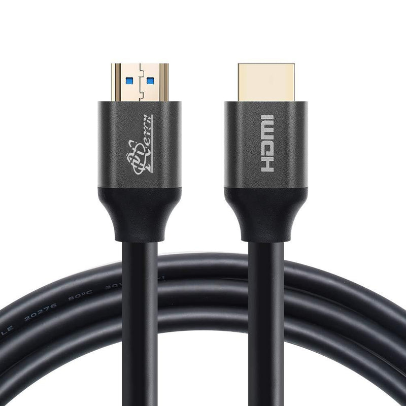 4K HDMI Cable 16.4ft, PCERCN 18Gbps High Speed HDMI 2.0 Cable, 4K HDR, HDCP 2.2/1.4, 3D, 2160P, Ethernet - 30 AWG Copper Core, Audio Return(ARC) Compatible UHD TV, Blu-ray, PS4/3, Monitor -Black 16.4 Feet Black
