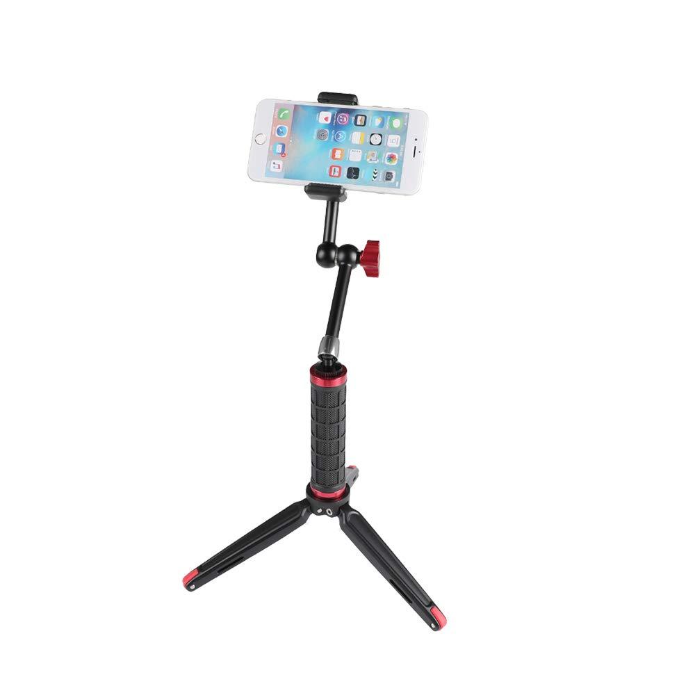 Kayulin Foldable Mini Tabletop Tripod with 11 inch Magic Arm for Cellphone