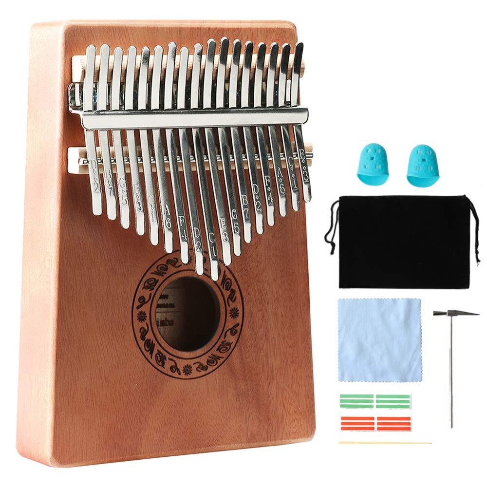 Kalimba 17 Keys Thumb Pianos Portable Wood Finger Piano With Tune Hammer Instruction Book,Music Instrument Gift For Kids Adult Beginners Professional. (Kalimba 17 key) Kalimba 17 key