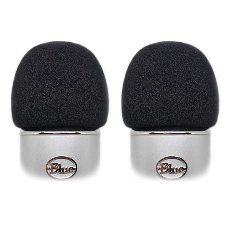 [AUSTRALIA] - 2pcs Microphone Foam Cover Compatible with Blue Yeti & Blue Yeti Pro Professional Mic Windscreen Wind Cover Pop Filter Noise Reduction Made by Quality Sponge Blue Yeti Foam Cover 