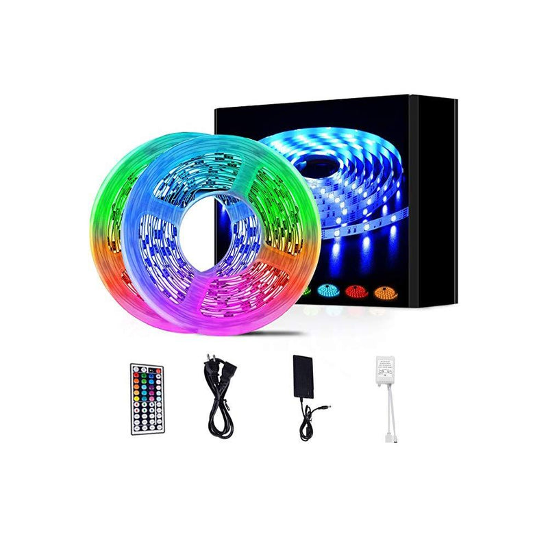 [AUSTRALIA] - LED Strip Lights,16.4ft RGB 5050 LED Strips with Remote Controller with 44 Keys IR Remote and 12V Power Supply Flexible Color Changing.Apply to Bedroom,TV,Party,Ceiling,Cupboard Decoration. (16.4FT) 16.4FT 