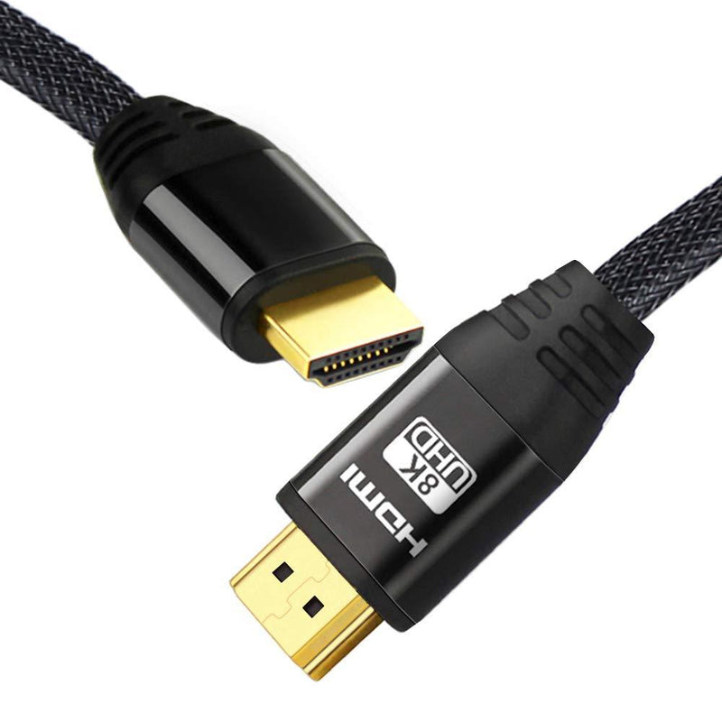 QCEs 8K HDMI Cable 48gbps 2.1 Ultra High Speed HDMI Cable 6.6 Feet HDCP 2.3 4K120Hz Compatible with Apple TV Roku Netflix PS5 PS4 Pro Xbox Nintendo Switch LG Samsung QLED Sony