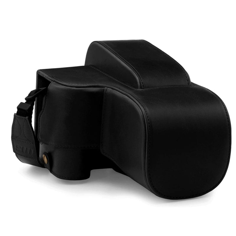 MegaGear Ever Ready Leather Camera Case Compatible with Nikon Coolpix P950 Black