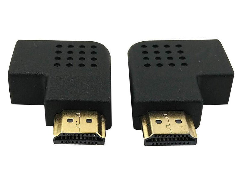 Traodin HDMI Adapter 90 Degree Right Angle HDMI Male to Female Connector Adapter 2-Pack (90° Left/Right F/M) 90° Left/Right F/M