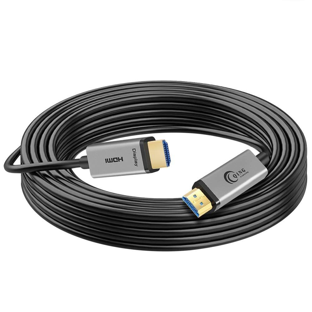 QING CAOQING Fiber Optic HDMI Cable - 6ft, 4K HDMI Cable 2.0 Supports 4K 60Hz 18Gbps 4:4:4 ARC HDR HDCP2.2 3D Dolby Vision 2M