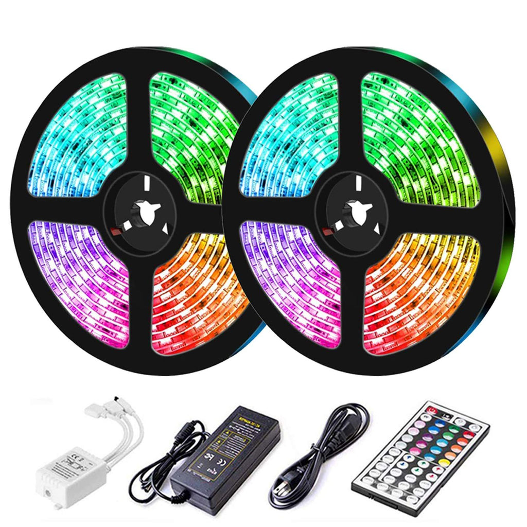 [AUSTRALIA] - LED Strip Lights, Starlotus 32.8feet/10M RGB Color Changing Led Strips,300Leds Waterproof Flexible Led Tape Light with 44 Keys IR Remote Controller and Power Supply,Ideal for Home and Holiday Decor 