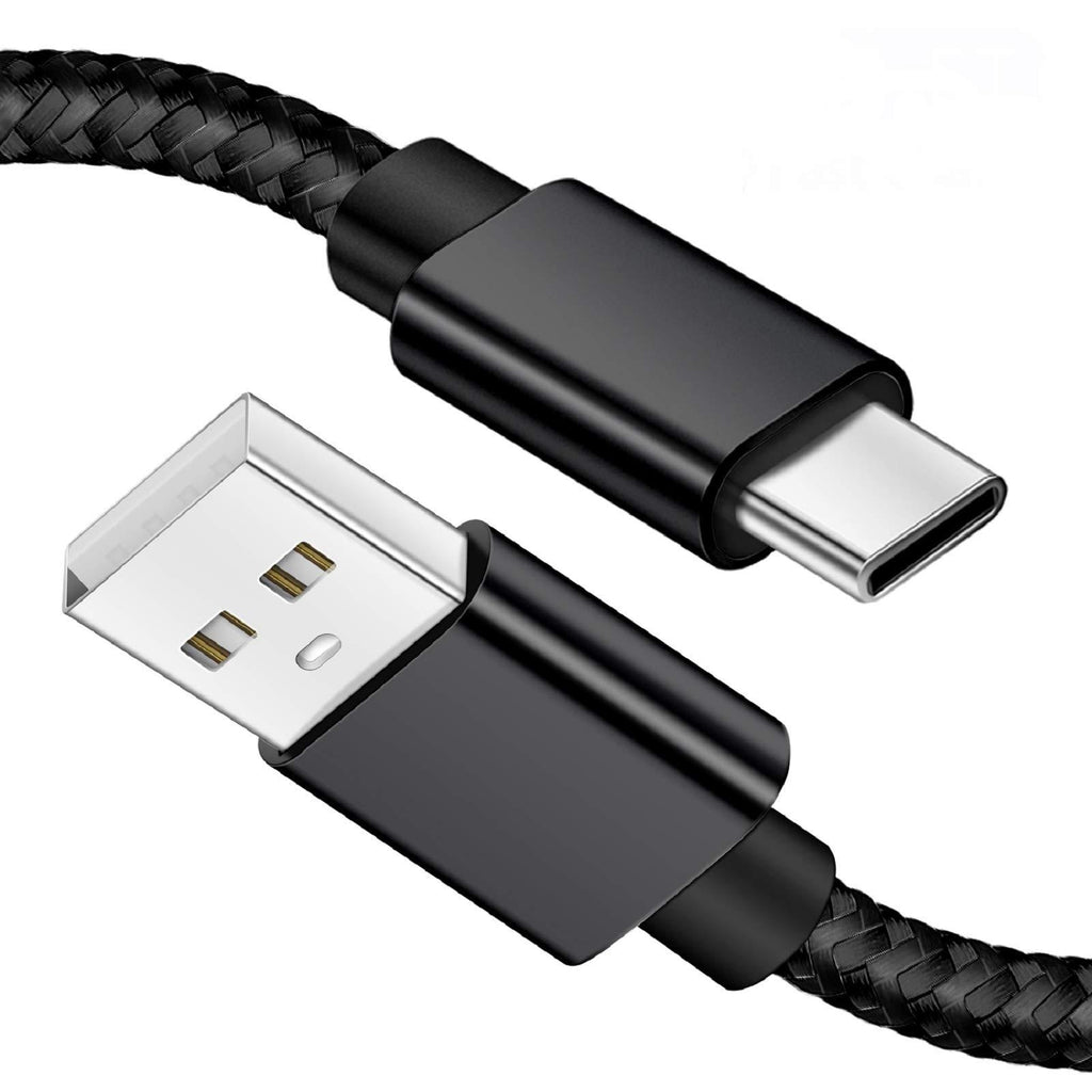 USB C Cable 10ft,Type C Charging Cable for S9 Charger Cable Fast Charging Cord, Extra Long Nylon Braided Cable for Sumsung Galaxy S10 S8 Plus Note9 8, Moto Z, Google Pixel, LG V40, BLU G9 Pro-Black Black 1