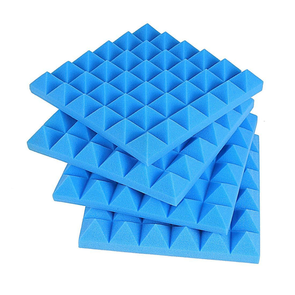 [AUSTRALIA] - Acoustic Sound Foam Panels, 2" X 12" X 12" Soundproofing Treatment Studio Wall Padding Sound Absorbing Pyramid Acoustic Treatment (12 PACK, Blue) 12 PACK 