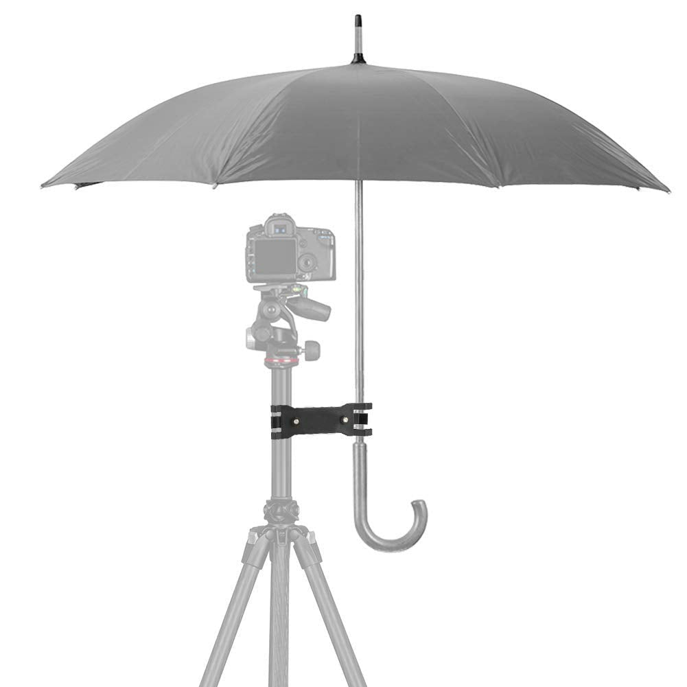 Hooshion Tripod Umbrella Holder, Outdoor Camera Tripod Umbrella Holder Clip Bracket Stand Clamp Photography Accessory