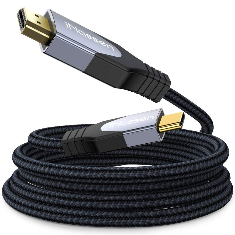 【2020 Full HD】USB C to HDMI 2.0 Cable 4K@60Hz for Home and Office, Type C HDMI Adapter Strong Braided Cable Thunderbolt 3 for iPad 2019/2018, Macbook Air Samsung S20/S10/Note10,20 Huawei P30/P20 [6ft] Black