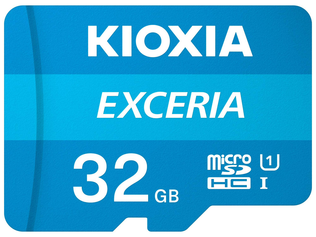 Kioxia 32GB microSD Exceria Flash Memory Card w/Adapter U1 R100 C10 Full HD High Read Speed 100MB/s LMEX1L032GG2
