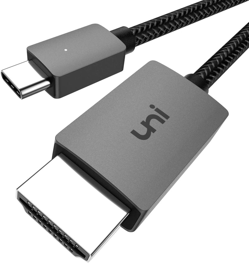 [AUSTRALIA] - USB C to HDMI Cable 10ft, uni HDMI to USB C Cable[Thunderbolt 3 Compatible] for Home Office, 4K, Compatible for MacBook Pro, iPad Pro, iPad Air 4, XPS, Pixelbook, Surface Book 2, Galaxy S20 and More 3m/10ft 