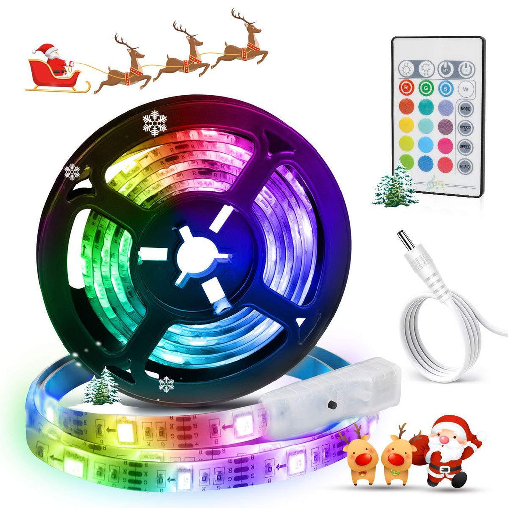 [AUSTRALIA] - Led Strip Lights 6.6ft USB Powered Strip Light Sync to Music Color Changing Flexible Tape Lights with Remote for Home Bar Decoration 