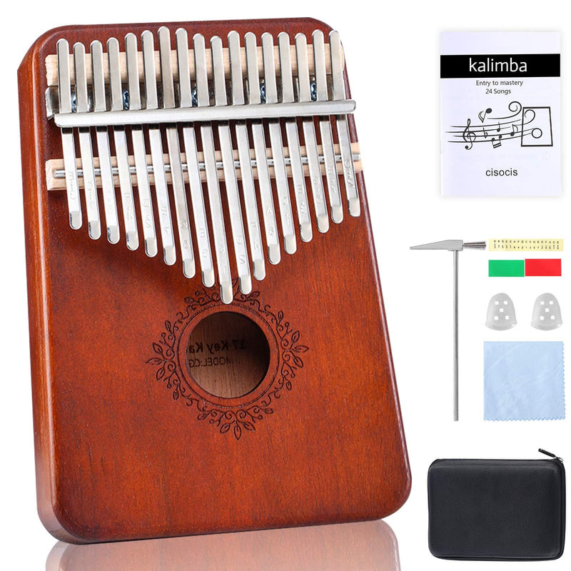 Kalimba Thumb Piano 17 Keys,Portable Mbira Sanza Finger Piano,Gifts for Kids Adults Beginners,with Songbook