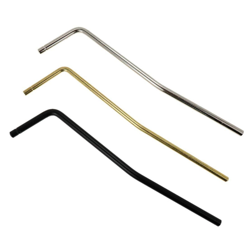 FarBoat 3Pcs 5mm/6mm Tremolo Arm Whammy Bar Vibrato Arm Crank Handle for Electric Guitars(Gold, Silver, Black)