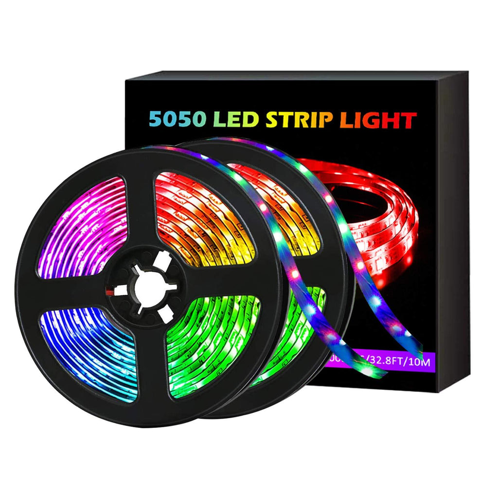 [AUSTRALIA] - Led Strip Lights 16.4ft RGB LED Light Strip with 44 Keys IR Remote Color Changing Light Strip Kit with Bright 5050 LED Flexible Tape Lights for Home, Bedroom, Kitchen, DIY Decoration, Bar 32.8ft 