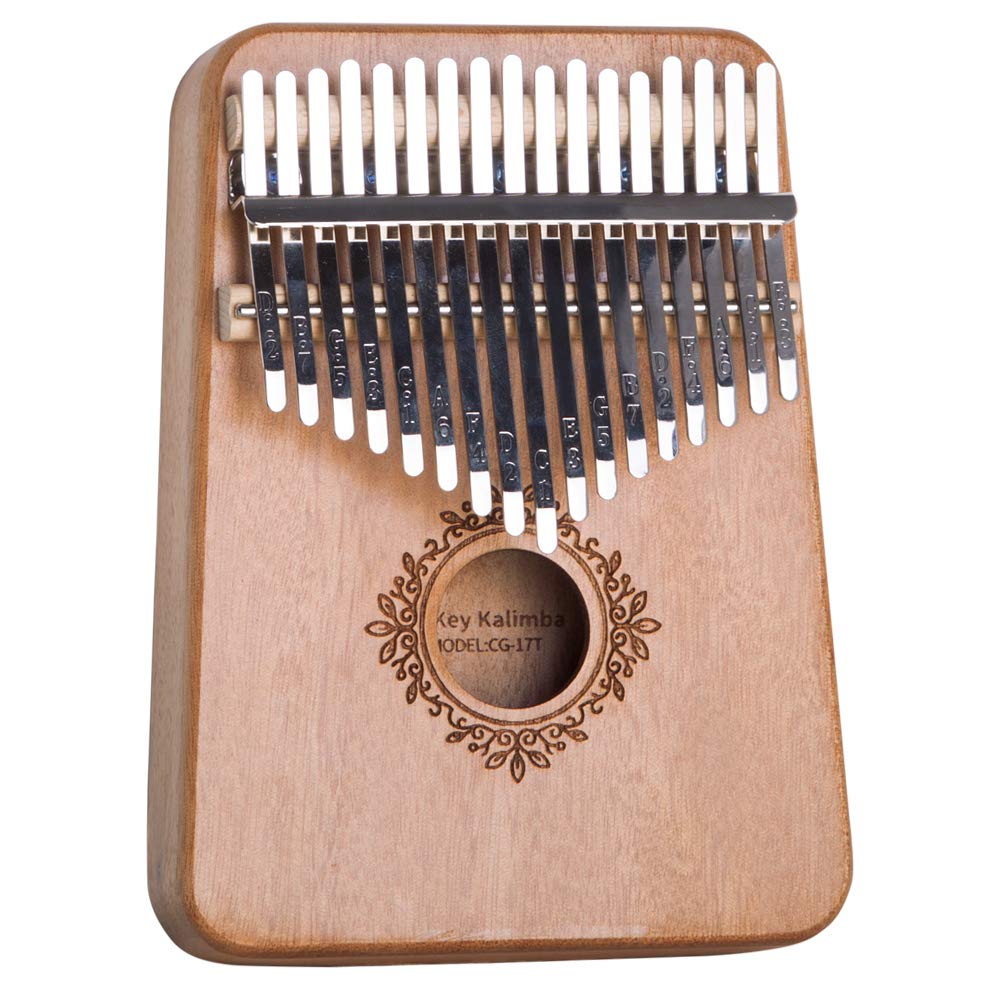 Kalimba Thumb Piano 17 Keys with Tuning Hammer and Study Instruction,Portable Mbira Sanza Finger Piano, Musical Intruments Gifts for Kids Adults Beginners