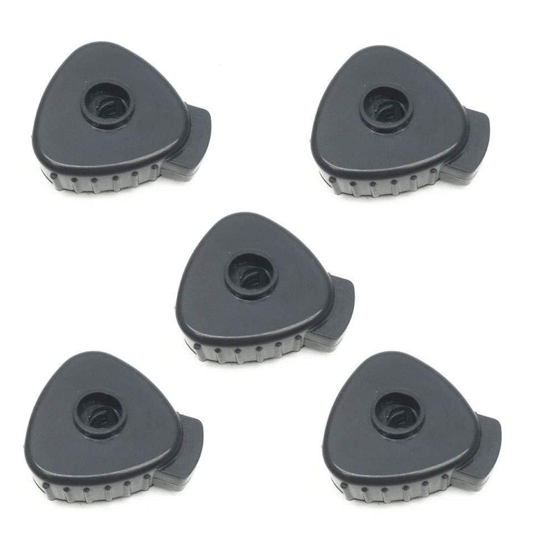 Liyafy Pack of 5 Plastic Quick-set Cymbal Nut for Percussion Drum Kit Black