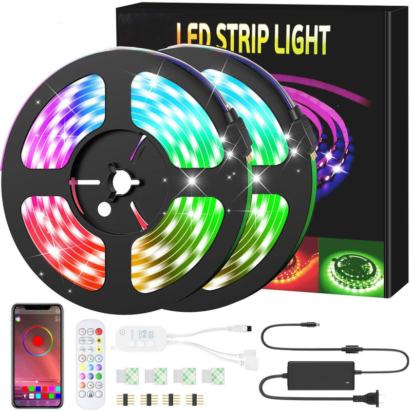 [AUSTRALIA] - VIDGOO LED Strip Lights 32.8Ft 5050 RGB Decoration Light Strip Kits with IR Remote Control Music Sync Flexible Color Changing LED Lights for Bedroom TV Home Party - APP Controlled 