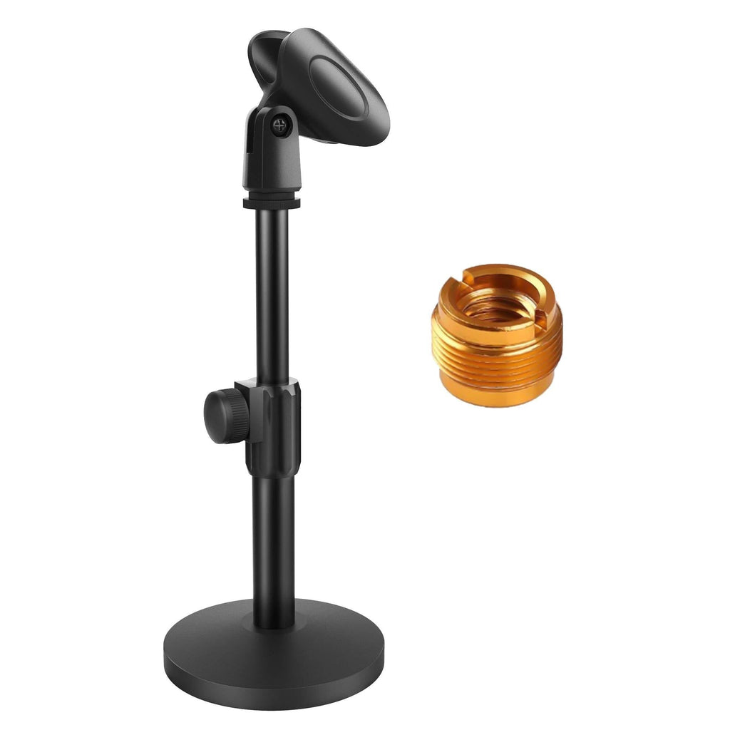 [AUSTRALIA] - Mic Stand, Desktop Microphone Stand, Metal Adjustable Desk Mic Stand Holder with Mic Clip and 5/8" to 3/8" Adapter for Blue Yeti Snowball Spark Shure, Sennheiser, Razer 