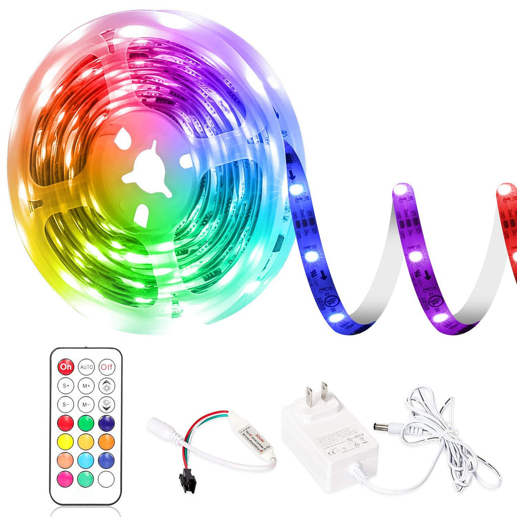 [AUSTRALIA] - DreamColor LED Strip Lights,PAUTIX RGBIC 16.4ft Color Changing UL Listed Rainbow Light Strip Kit with Remote Controller for Home Bedroom Kitchen Party DIY Decoration Multicolor 