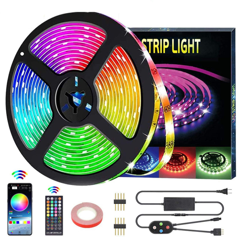 [AUSTRALIA] - LED Strip Lights 32.8ft in 1 Roll Music Sync LED Strip Light Manfiter RGB LED Light Rope Lights Kit with Remote for Home, Bedroom and Bar Decoration 