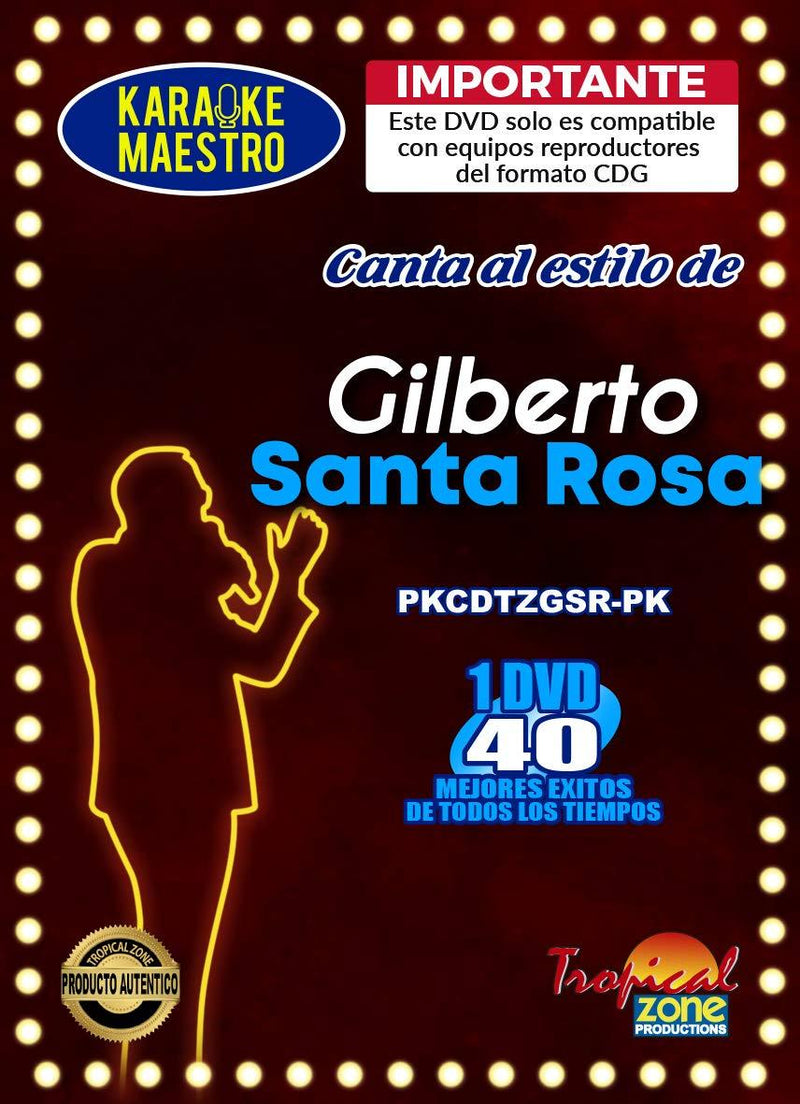 Karaoke Gilberto Santa Rosa DVD 40 Best Songs Ever