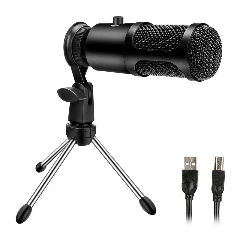 [AUSTRALIA] - USB Condenser Microphone, Jhua PC Desktop Microphone Plug and Play Professional Condenser Microphone for Laptop MAC Windows PS4 Gaming Desk Mic with Desktop Stand for Podcast and Streaming 