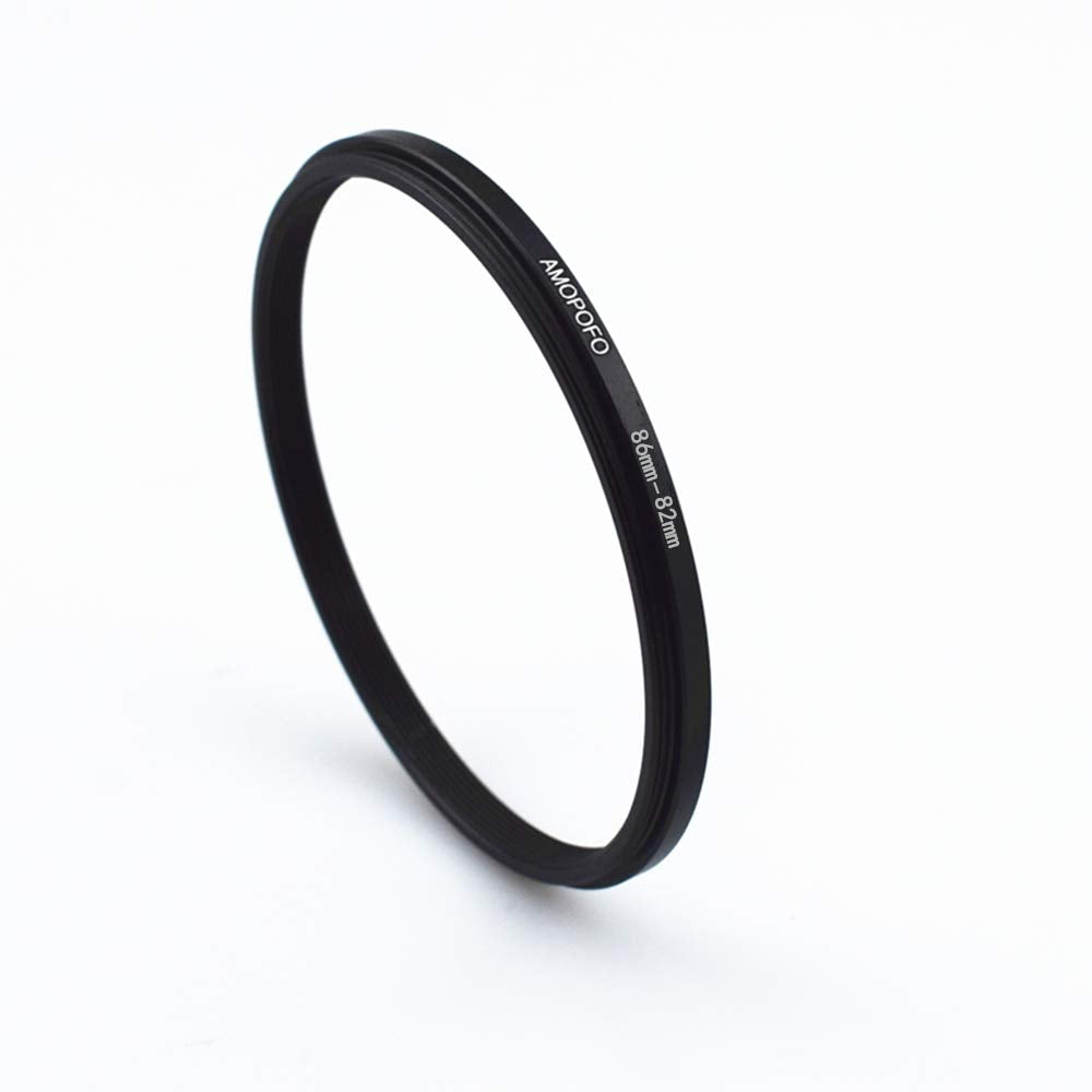 86mm to 82mm Step-Down Rings Lens Filters Ring Compatible with UV,ND,CPL,Made of CNC Machined Metal with Matte Black Electroplated Finish,All 86mm Camera Lenses & 82mm Accessories 86mm to 82mm step down ring