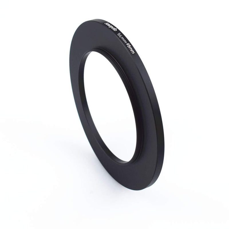 86mm-95mm Metal Ring/86mm to 95mm Step-Up Ring for Filters,Made of CNC Machined with Matte Black Electroplated Finish,Compatible with All 86mm Camera Lenses & 95mm Accessories 86 to 95mm Step Up Ring Adapter