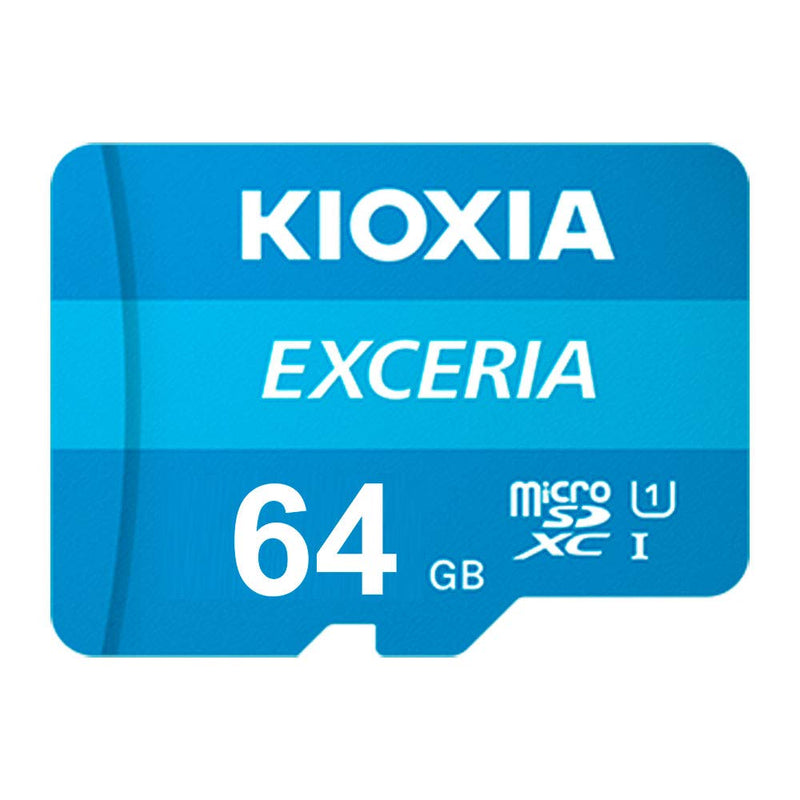 Kioxia 64GB microSD Exceria Flash Memory Card U1 R100 C10 Full HD Read 100MB/s LMEX1L064GG4