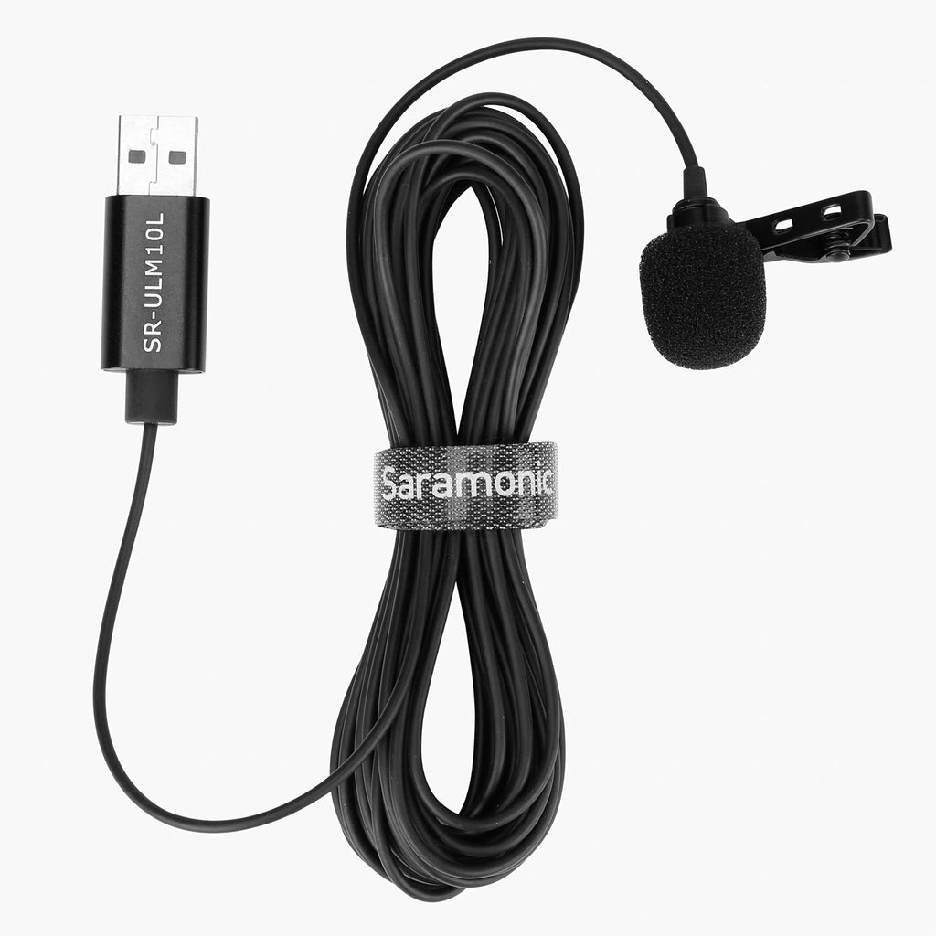 Saramonic Lavalier Mic with USB-A Connector for Computers with 19.7ft (6m) Cable (SR-ULM10L) 19.7ft Cable