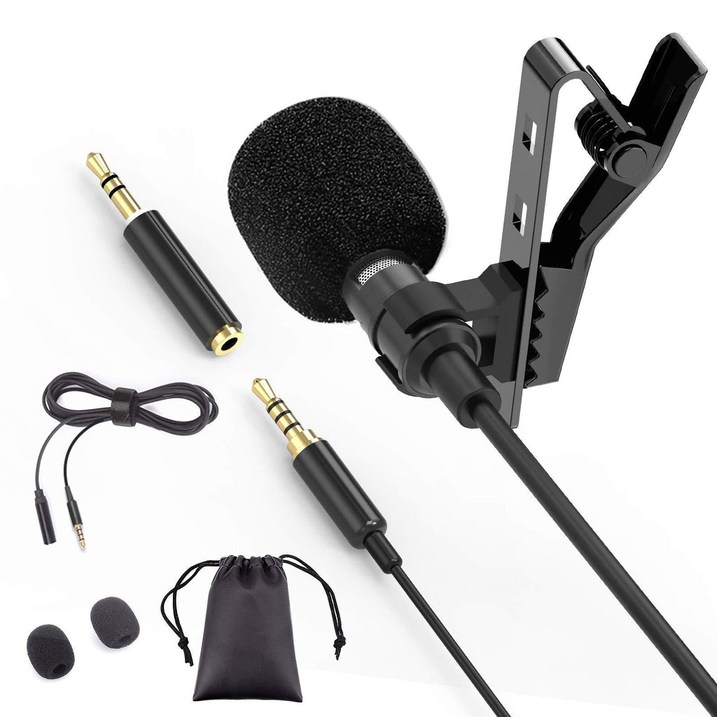 [AUSTRALIA] - Lavalier Microphone, Electop Omnidirectional Lapel Microphone, Compatible with iPhone iPad iPod Touch Mac Android/Windows/Smartphones, Clip-on Microphone for YouTube, Interview, Studio, Video Record 