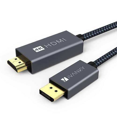DisplayPort to HDMI Cable 15ft, iVANKY Uni-Directional 4k@60Hz DP to HDMI Cable, [Nylon Braided, Aluminum Shell], Compatible for HDTV, Monitor, AMD, NVIDIA, Lenovo, HP and More 15 Feet