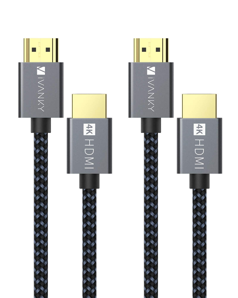 [AUSTRALIA] - HDMI Cable 4K 10ft 2 Pack, iVANKY 18Gbps High Speed HDMI 2.0 Cable, 4K HDR, HDCP 2.2/1.4, 3D, 2160P, 1080P, Ethernet - Braided HDMI Cord 32AWG, Audio Return(ARC) Compatible UHD TV,Blu-ray,PS4/3 10 ft 