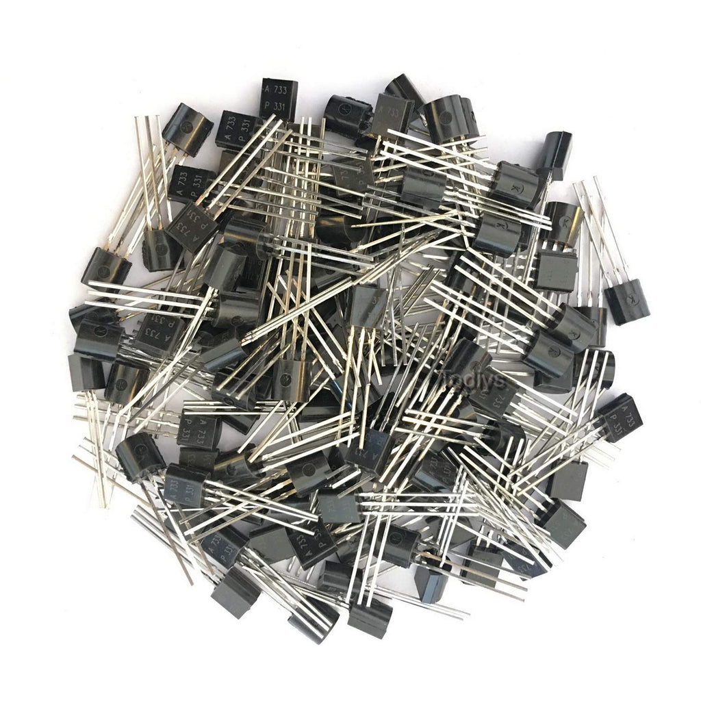 Todiys New 100Pcs for A733P A733-P 2SA733 2SA733-P 60V 500mA TO-92 PNP NPN Silicon Transistor 2SA733P