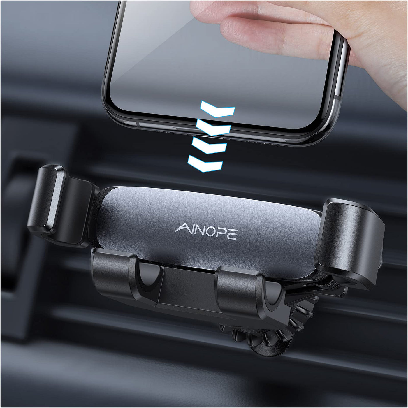 [Upgraded] Miracase Universal Magnetic Phone Holder for Car,[2nd Generation  Vent Clip&Strong Magnets] Hands Free Car Phone Mount, Air Vent Cell Phone