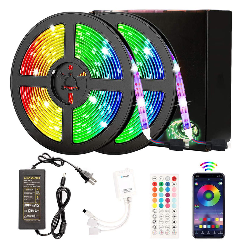 [AUSTRALIA] - LED Strip Lights, Waterproof RGB Light Strip Kits, 5050LEDs Color Changing Full Kit,with 44 Keys IR Remote Controller and 12V Apply Power Supply for Room, Bedroom, Kitchen, Holiday, Party (5m) 5m 