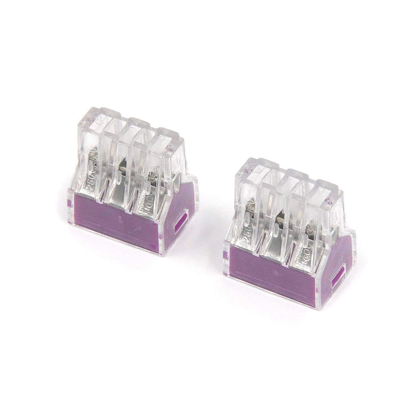 Quluxe 30 Pcs Lever Wire Nut 6 Conductor Compact Splicing Connectors Push-in Connector Quick Connection Terminal PCT-106 Compact Wire Connector for Electronic Component