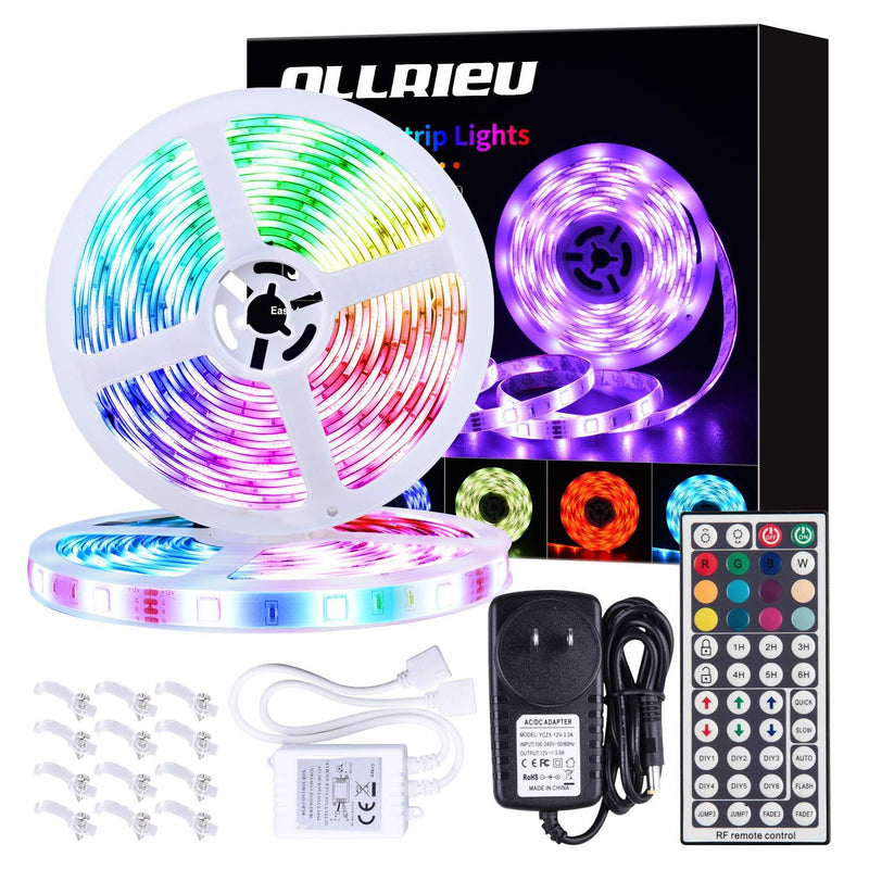 [AUSTRALIA] - LED Strip Lights 32.8ft RGB 5050 Tape Light Waterproof 12V Color Changing Rope Light Kit Outdoor with RF Remote Power Plug-in Dimmable Flexible Indoor Decorative Lighting for Bedroom Kitchen Party Rgb-waterproof 32.8FT/10M 