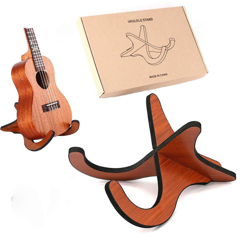 Wooden Ukelele Stand Holder Musical Instrument Stand Concert Portable Wood Stand for Small Guitar, Violin, Banjo